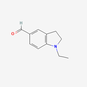 molecular formula C11H13NO B3005852 1-Ethyl-2,3-dihydro-1H-indole-5-carbaldehyde CAS No. 876716-77-7