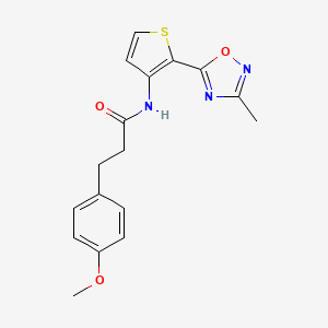 3-(4-methoxyphenyl)-N-(2-(3-methyl-1,2,4-oxadiazol-5-yl)thiophen-3-yl)propanamide