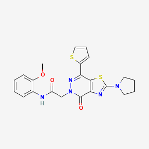 N-(2-methoxyphenyl)-2-(4-oxo-2-(pyrrolidin-1-yl)-7-(thiophen-2-yl)thiazolo[4,5-d]pyridazin-5(4H)-yl)acetamide