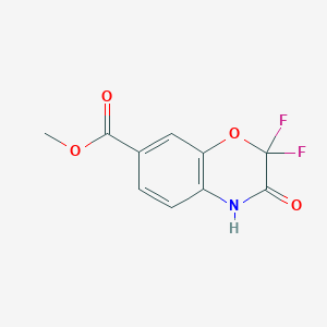 molecular formula C10H7F2NO4 B3005870 Methyl 2,2-difluoro-3-oxo-4H-1,4-benzoxazine-7-carboxylate CAS No. 2243515-96-8