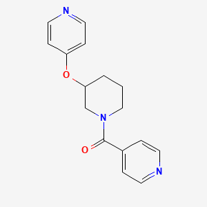 molecular formula C16H17N3O2 B3005874 Pyridin-4-yl(3-(pyridin-4-yloxy)piperidin-1-yl)methanone CAS No. 2034275-25-5