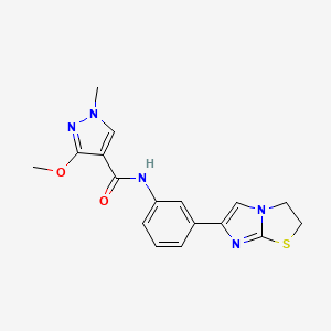 N-(3-(2,3-dihydroimidazo[2,1-b]thiazol-6-yl)phenyl)-3-methoxy-1-methyl-1H-pyrazole-4-carboxamide