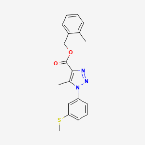 2-methylbenzyl 5-methyl-1-(3-(methylthio)phenyl)-1H-1,2,3-triazole-4-carboxylate