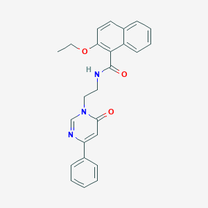 2-ethoxy-N-(2-(6-oxo-4-phenylpyrimidin-1(6H)-yl)ethyl)-1-naphthamide