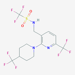 1,1,1-trifluoro-N-{[6-(trifluoromethyl)-2-[4-(trifluoromethyl)piperidin-1-yl]pyridin-3-yl]methyl}methanesulfonamide