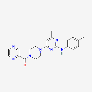 (4-(6-Methyl-2-(p-tolylamino)pyrimidin-4-yl)piperazin-1-yl)(pyrazin-2-yl)methanone