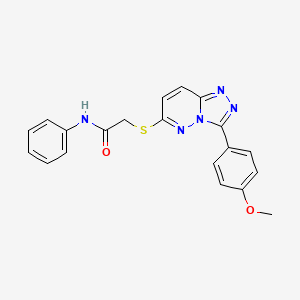 molecular formula C20H17N5O2S B3005921 2-((3-(4-methoxyphenyl)-[1,2,4]triazolo[4,3-b]pyridazin-6-yl)thio)-N-phenylacetamide CAS No. 852376-24-0