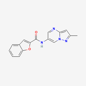 molecular formula C16H12N4O2 B3005925 N-(2-methylpyrazolo[1,5-a]pyrimidin-6-yl)benzofuran-2-carboxamide CAS No. 1797261-24-5
