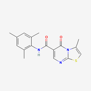 molecular formula C17H17N3O2S B3005946 N-mesityl-3-methyl-5-oxo-5H-thiazolo[3,2-a]pyrimidine-6-carboxamide CAS No. 851945-94-3