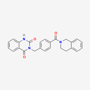 B3005968 3-(4-(1,2,3,4-tetrahydroisoquinoline-2-carbonyl)benzyl)quinazoline-2,4(1H,3H)-dione CAS No. 958563-42-3