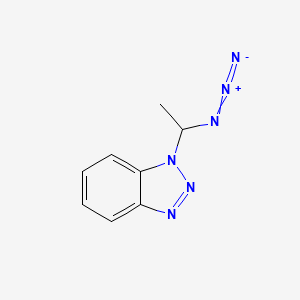 molecular formula C8H8N6 B3005973 1-(1-Azidoethyl)-1H-1,2,3-benzotriazole CAS No. 155791-29-0
