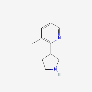 molecular formula C10H14N2 B3005985 3-Methyl-2-(pyrrolidin-3-yl)pyridine CAS No. 1260813-82-8