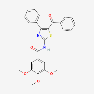 molecular formula C26H22N2O5S B3005987 N-(5-benzoyl-4-phenyl-1,3-thiazol-2-yl)-3,4,5-trimethoxybenzamide CAS No. 326017-72-5