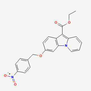 molecular formula C22H18N2O5 B3006012 Ethyl 3-[(4-nitrophenyl)methoxy]pyrido[1,2-a]indole-10-carboxylate CAS No. 339020-39-2