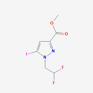 molecular formula C7H7F2IN2O2 B3006095 methyl 1-(2,2-difluoroethyl)-5-iodo-1H-pyrazole-3-carboxylate CAS No. 2226182-69-8