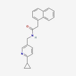 molecular formula C21H20N2O B3006148 N-((6-cyclopropylpyridin-3-yl)methyl)-2-(naphthalen-1-yl)acetamide CAS No. 2309590-49-4
