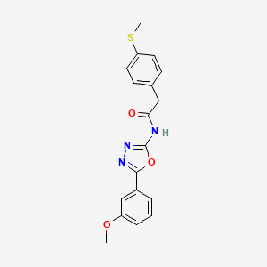 molecular formula C18H17N3O3S B3006150 N-(5-(3-methoxyphenyl)-1,3,4-oxadiazol-2-yl)-2-(4-(methylthio)phenyl)acetamide CAS No. 919845-06-0