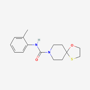 molecular formula C15H20N2O2S B3006158 N-(2-methylphenyl)-1-oxa-4-thia-8-azaspiro[4.5]decane-8-carboxamide CAS No. 1351643-87-2