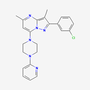 2-(3-Chlorophenyl)-3,5-dimethyl-7-(4-pyridin-2-ylpiperazin-1-yl)pyrazolo[1,5-a]pyrimidine