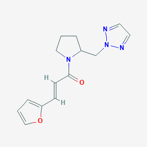 (E)-1-(2-((2H-1,2,3-triazol-2-yl)methyl)pyrrolidin-1-yl)-3-(furan-2-yl)prop-2-en-1-one