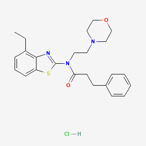 N-(4-ethylbenzo[d]thiazol-2-yl)-N-(2-morpholinoethyl)-3-phenylpropanamide hydrochloride