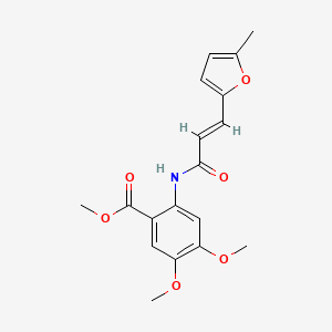 (E)-methyl 4,5-dimethoxy-2-(3-(5-methylfuran-2-yl)acrylamido)benzoate