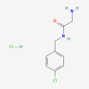 molecular formula C9H12Cl2N2O B3006191 2-amino-N-[(4-chlorophenyl)methyl]acetamide hydrochloride CAS No. 1217007-65-2
