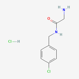 2-amino-N-[(4-chlorophenyl)methyl]acetamide hydrochloride