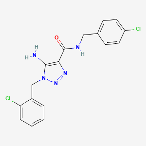 5-amino-1-(2-chlorobenzyl)-N-(4-chlorobenzyl)-1H-1,2,3-triazole-4-carboxamide