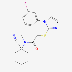 N-(1-cyanocyclohexyl)-2-{[1-(3-fluorophenyl)-1H-imidazol-2-yl]sulfanyl}-N-methylacetamide