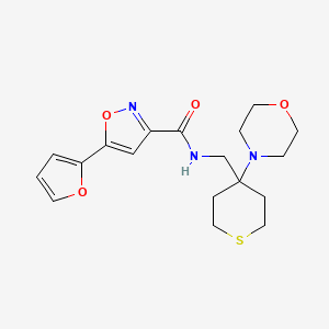 5-(Furan-2-yl)-N-[(4-morpholin-4-ylthian-4-yl)methyl]-1,2-oxazole-3-carboxamide