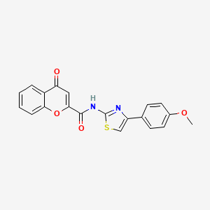 molecular formula C20H14N2O4S B3006213 N-[4-(4-methoxyphenyl)-1,3-thiazol-2-yl]-4-oxo-4H-chromene-2-carboxamide CAS No. 392290-18-5