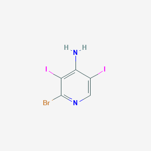 molecular formula C5H3BrI2N2 B3006249 2-Bromo-3,5-diiodopyridin-4-amine CAS No. 1377578-93-2