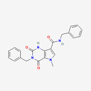 N,3-dibenzyl-5-methyl-2,4-dioxo-2,3,4,5-tetrahydro-1H-pyrrolo[3,2-d]pyrimidine-7-carboxamide