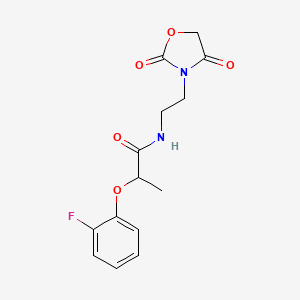 N-(2-(2,4-dioxooxazolidin-3-yl)ethyl)-2-(2-fluorophenoxy)propanamide