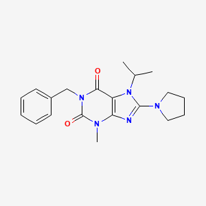 1-benzyl-7-isopropyl-3-methyl-8-(pyrrolidin-1-yl)-1H-purine-2,6(3H,7H)-dione
