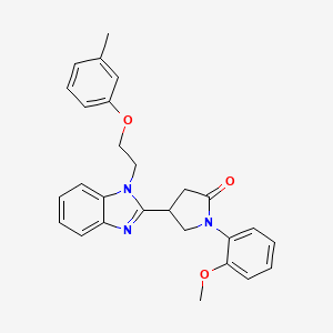 1-(2-methoxyphenyl)-4-(1-(2-(m-tolyloxy)ethyl)-1H-benzo[d]imidazol-2-yl)pyrrolidin-2-one