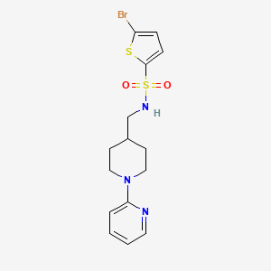 5-bromo-N-((1-(pyridin-2-yl)piperidin-4-yl)methyl)thiophene-2-sulfonamide