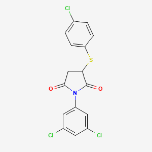 3-(4-Chlorophenyl)sulfanyl-1-(3,5-dichlorophenyl)pyrrolidine-2,5-dione
