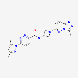 6-(3,5-dimethyl-1H-pyrazol-1-yl)-N-methyl-N-(1-(3-methyl-[1,2,4]triazolo[4,3-b]pyridazin-6-yl)azetidin-3-yl)pyridazine-3-carboxamide