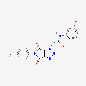 2-[5-(4-ethylphenyl)-4,6-dioxo-4,5,6,6a-tetrahydropyrrolo[3,4-d][1,2,3]triazol-1(3aH)-yl]-N-(3-fluorophenyl)acetamide