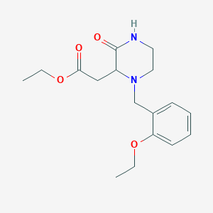 molecular formula C17H24N2O4 B3006303 Ethyl [1-(2-ethoxybenzyl)-3-oxopiperazin-2-yl]acetate CAS No. 1008015-42-6