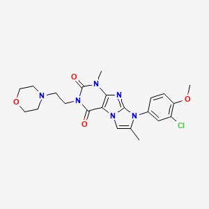 8-(3-chloro-4-methoxyphenyl)-1,7-dimethyl-3-(2-morpholinoethyl)-1H-imidazo[2,1-f]purine-2,4(3H,8H)-dione