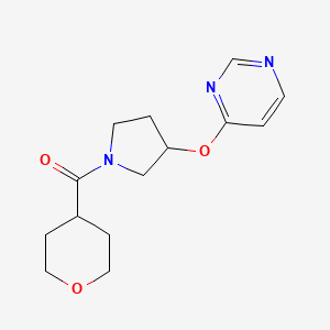 (3-(pyrimidin-4-yloxy)pyrrolidin-1-yl)(tetrahydro-2H-pyran-4-yl)methanone