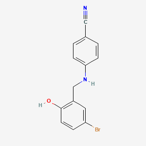 4-[(5-Bromo-2-hydroxybenzyl)amino]benzonitrile