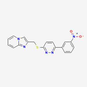 2-(((6-(3-Nitrophenyl)pyridazin-3-yl)thio)methyl)imidazo[1,2-a]pyridine