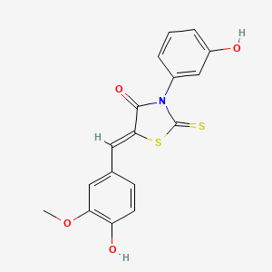 (Z)-5-(4-hydroxy-3-methoxybenzylidene)-3-(3-hydroxyphenyl)-2-thioxothiazolidin-4-one
