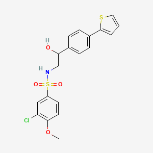 3-Chloro-N-[2-hydroxy-2-(4-thiophen-2-ylphenyl)ethyl]-4-methoxybenzenesulfonamide