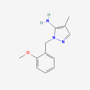 molecular formula C12H15N3O B3006360 1-(2-Methoxybenzyl)-4-methyl-1H-pyrazol-5-amine CAS No. 1152505-75-3