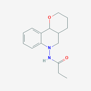 molecular formula C15H20N2O2 B3006365 N-{2H,3H,4H,4aH,5H,6H,10bH-Pyrano[3,2-c]quinolin-6-yl}propanamide CAS No. 303777-55-1